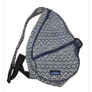 Kavu Navy White Geometric Pattern Limited Edition Sling Backpack